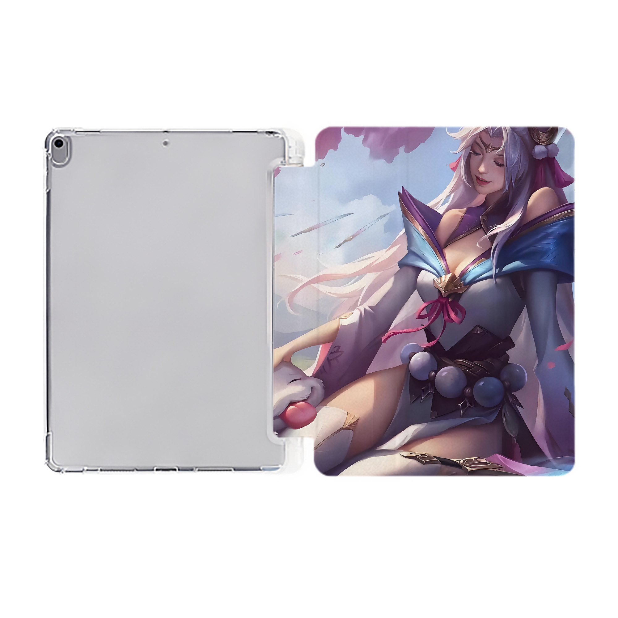 （画像用） リーグ・オブ・レジェンド League of Legends LOL IPad ケース ペン収納付き 三つ折りスタンド PUレザー×シリコン 対応機種9.5/10.5/10.9インチ